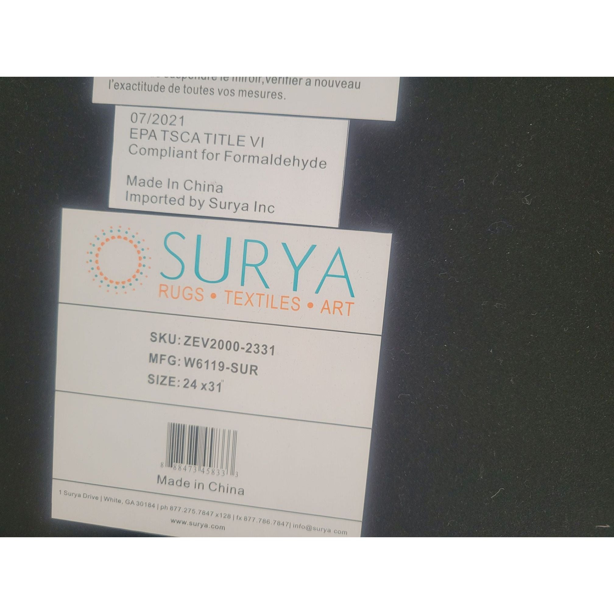 'Zev' Paper Wall Art in Frame by Surya - colletteconsignment.com