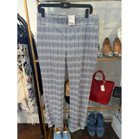 J.McLaughlin Size 12 Blue and White Pants