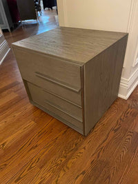 Gray Oak 2-Drawer Nightstand by RH (AS IS)