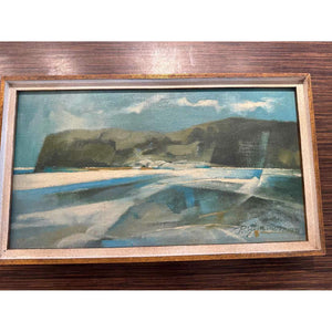 Signed Oil Painting 'Low Tide',  by Paul Zimmerman, 21.25" L x 12.38' H x 2" D