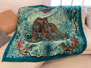 Vintage XL Leopard Beach Towel by Hermes