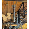Contemporary Chrome Pendant Light w/ Alabaster Glass Plate