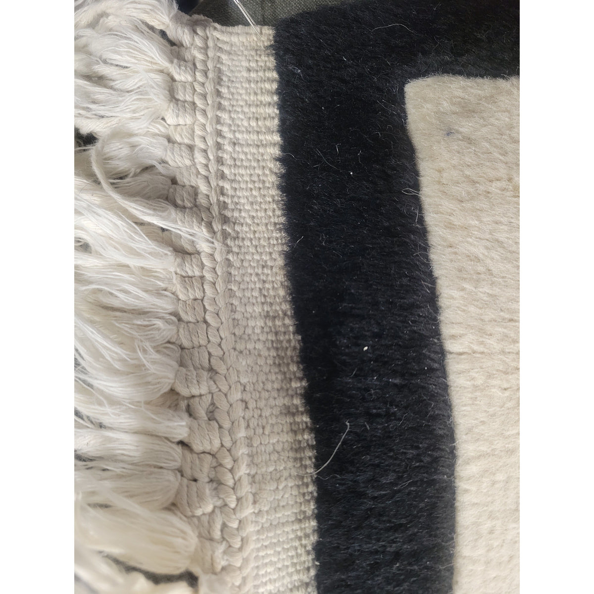 11x8-ft Kansu Hand-Knotted Taupe Virgin Wool Pile Rug w/ Fringe