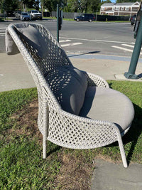 PAIR of All Weather Wicker Ahnda Lounge Chairs w/ Neck Pillow by Dedon (AS IS)