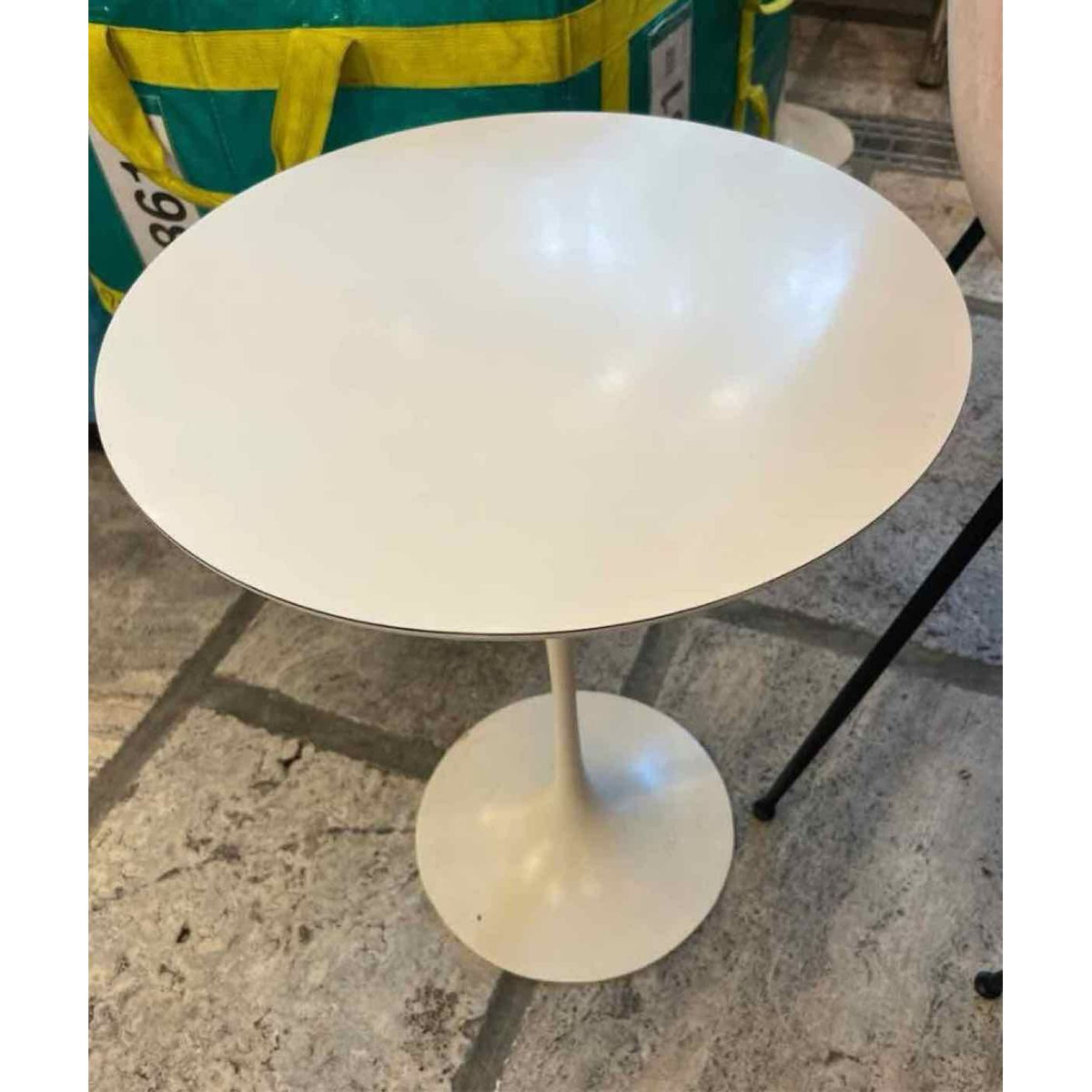 Saarinen Small White Round Side Tables