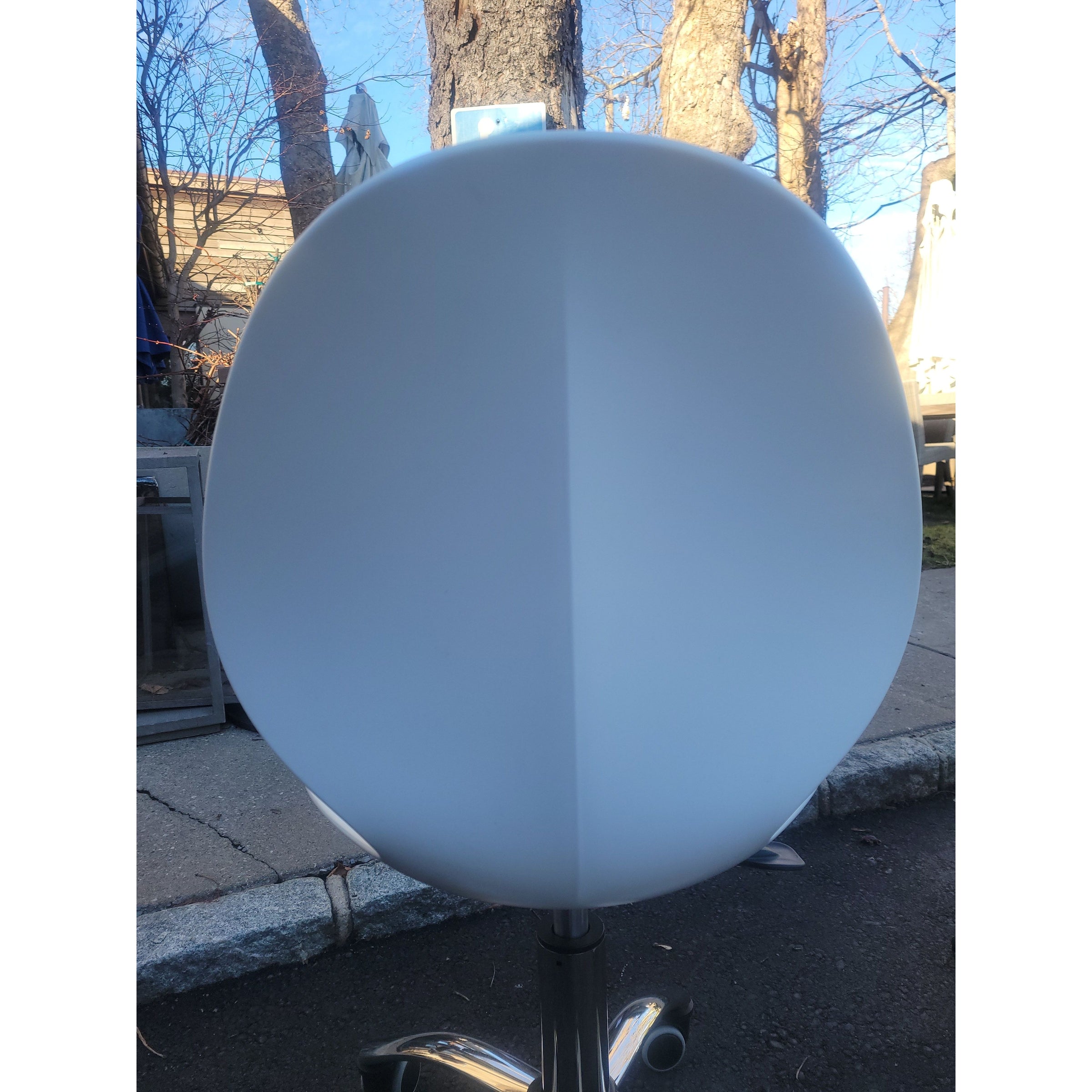 Basil White Poly Rolling Desk Chair Attrib. to Calligaris