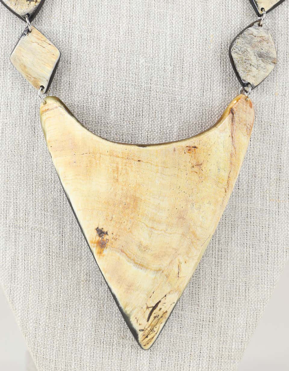 No 21 Bone Triangle Shape Necklace