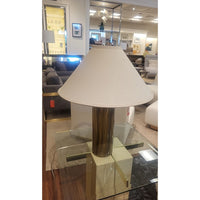 Brown Blown Glass Table Lamp w/ Shade