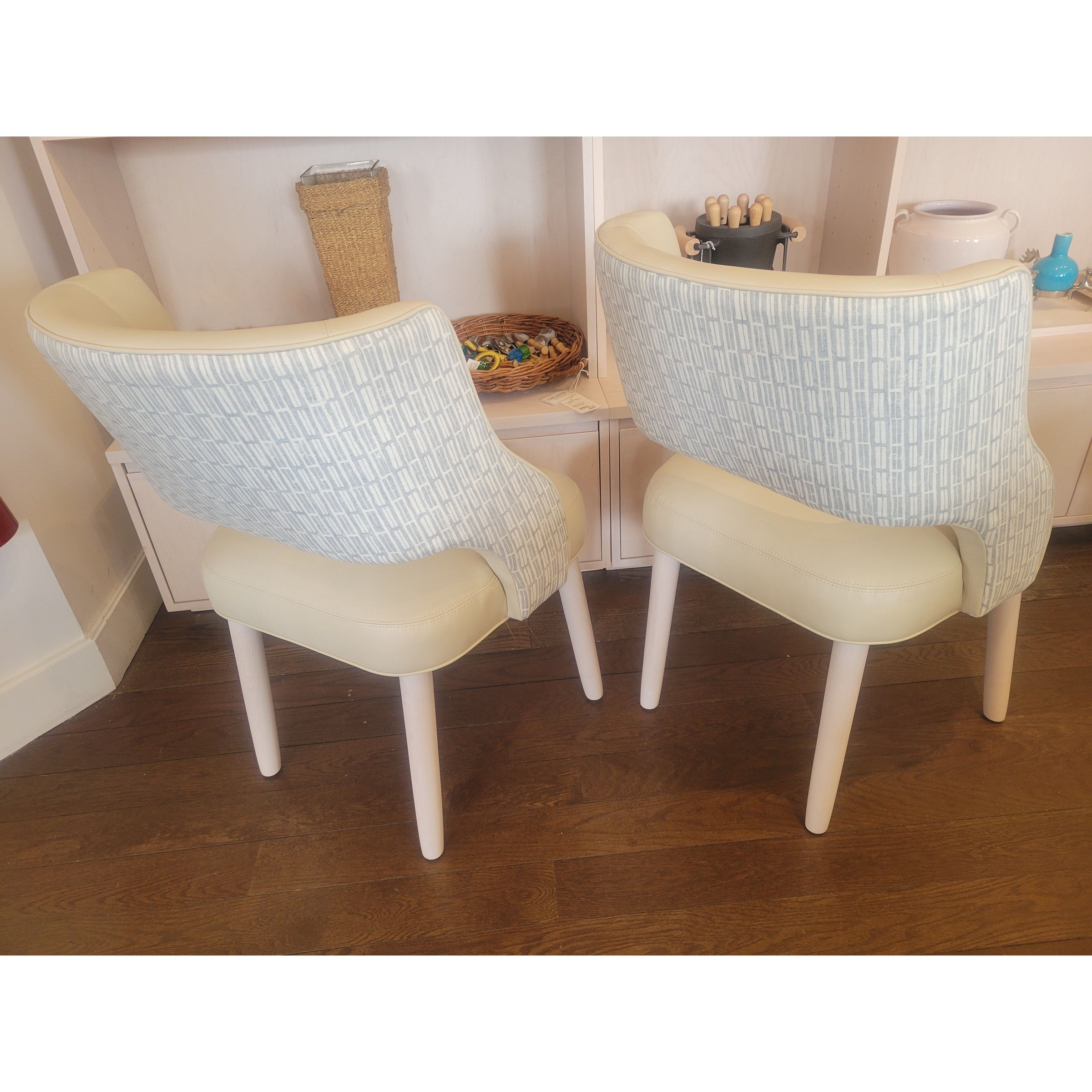 SET of 4 Custom 'Beccacino' Leather Side Chairs by Tailored Home - colletteconsignment.com