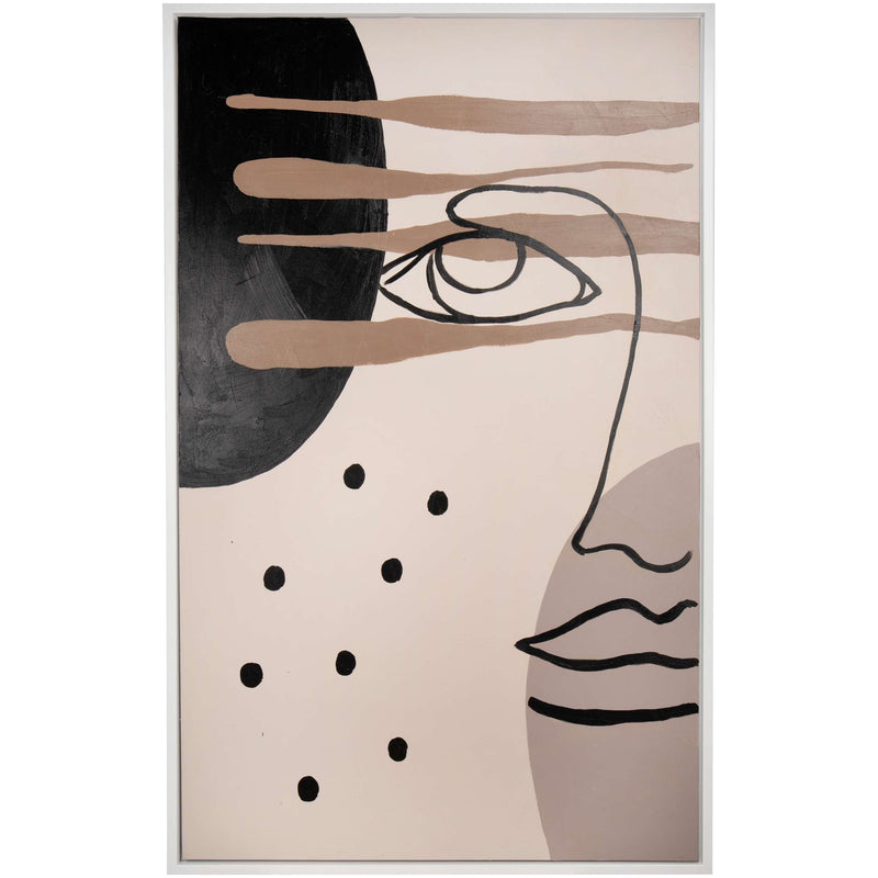 "Neutral Face" Digital Modern Art Print on Canvas