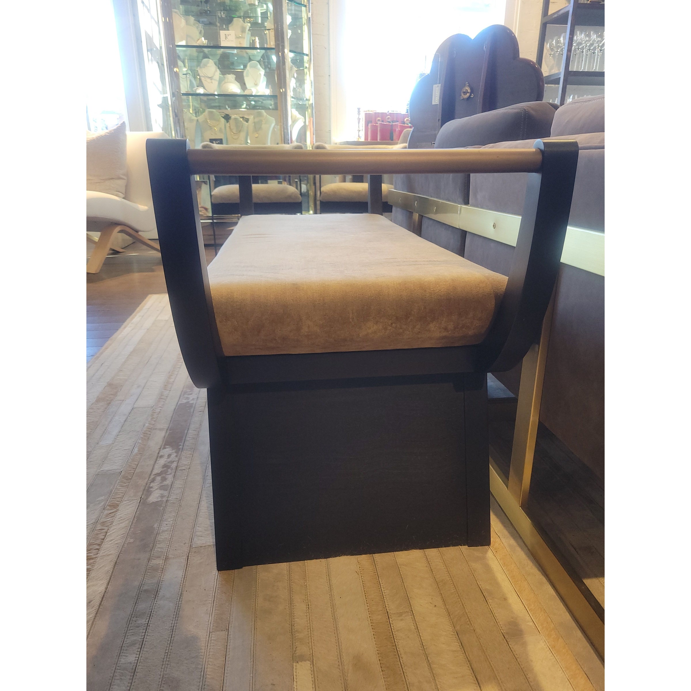 'Winston' Bench w/ Harvest Velvet & Dark Frame by Arteriors