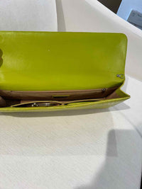 Cape Cobra Lime Green Genuine Crocodile Leather Clutch