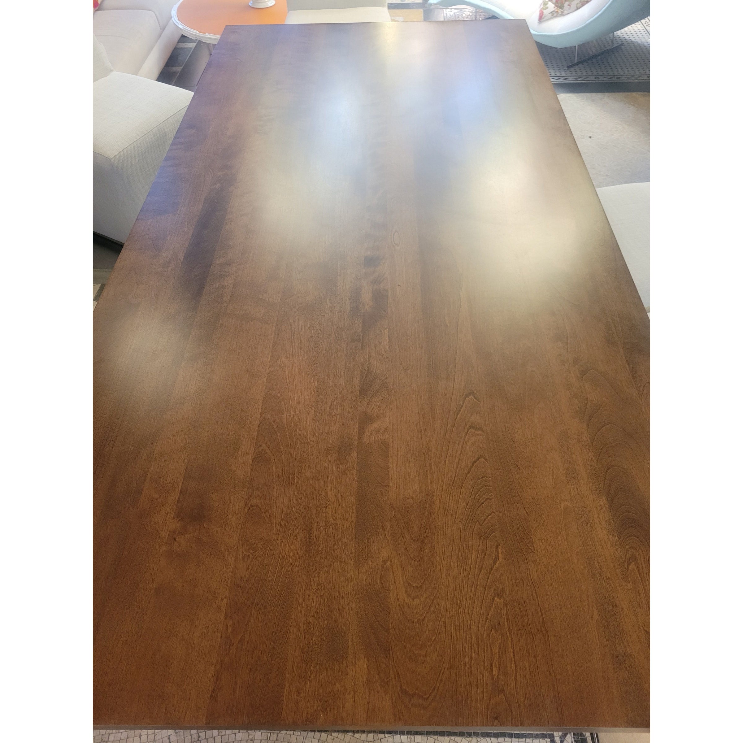 7-ft Dark Wood 'Roots' Dining Table w/ Crossed Legs by Bermex Canada - AS IS