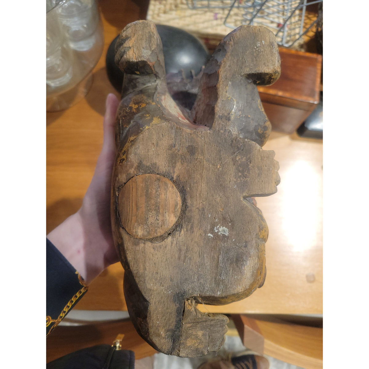 Foo Dog / Chinese Lion Wood Statue