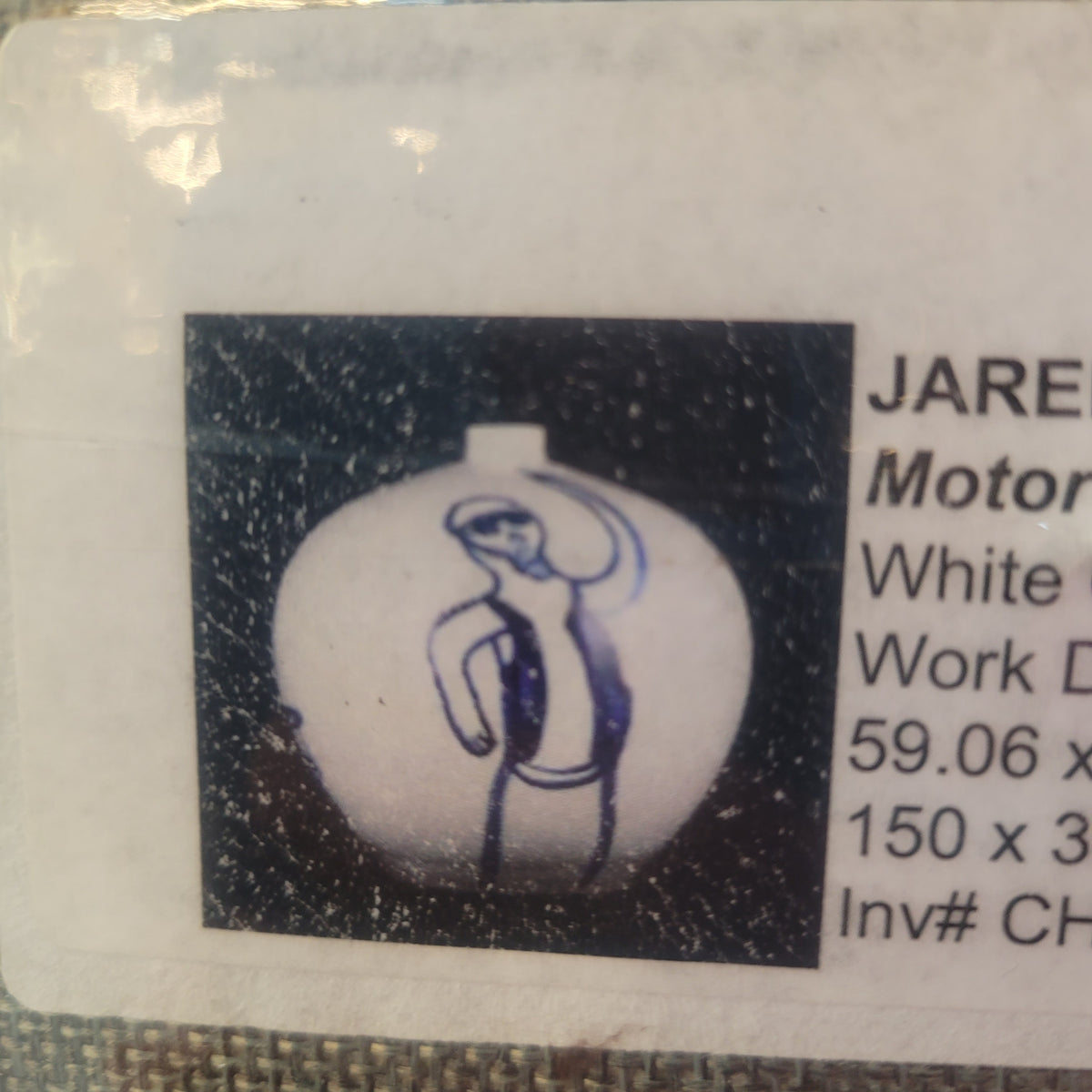 "Motor Cyclist, 2012" by Jared Fitzgerald - Chinese Porcelain Pot