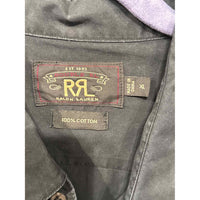 Men's Polo by Ralph Lauren Mens Size XL Light Black Twill Western Shirt