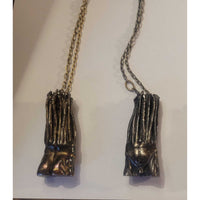 Novello Finotti's 'Anatomia Vegetale' 1970s Bronze Pendant on Chain - colletteconsignment.com