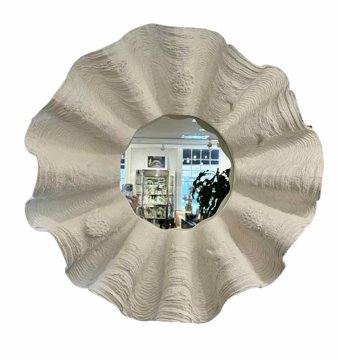 3-ft White Resin Clamshell Mirror