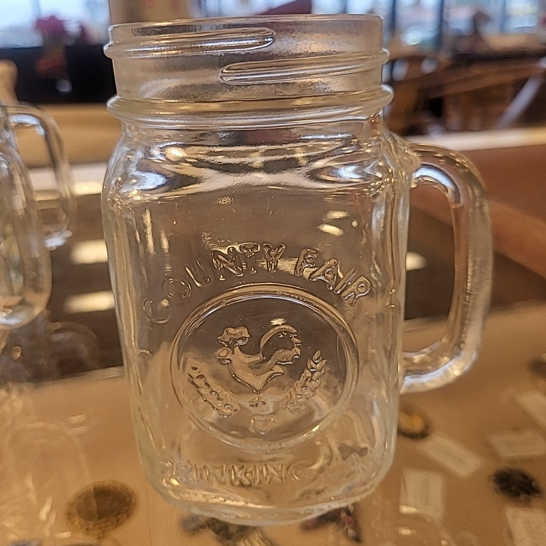 Set of 4 County Fair Drinking Jars