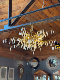 Currey & Company "Forest Dawn" Gold Chandelier