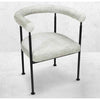 PAIR of Marbella Chairs in Hammered Chenille w/ Black Metal Legs