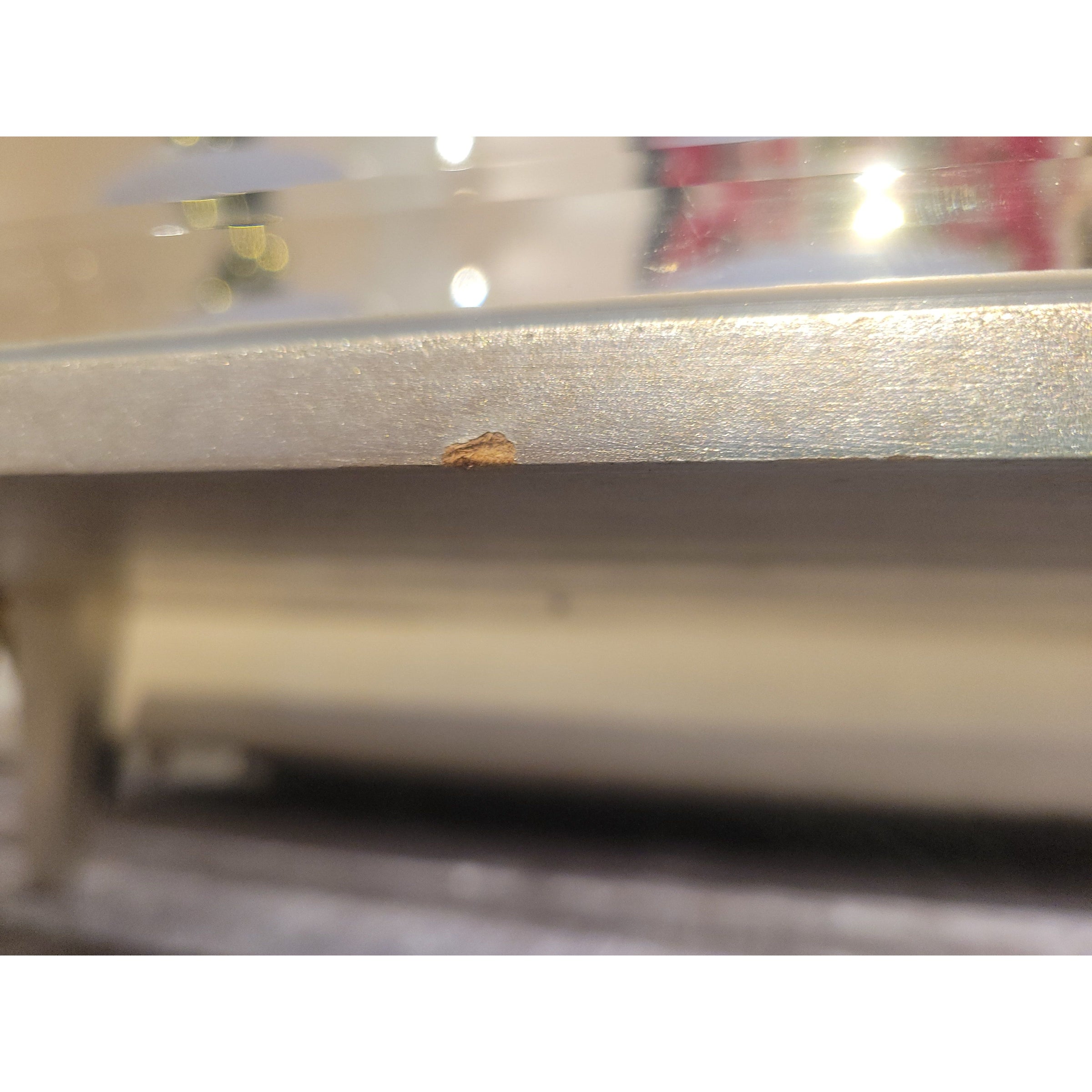 Mirrored Glass Silverleaf Finish Rectangular Coffee Table (As Is)