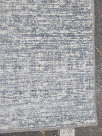 8' x 16' Abstract Blue Gray Low Pile Floor Runner