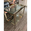 Caracole Rectangle Glass & Chrome w/whisper of Gold Side Table