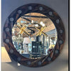 Round Large Reclaimed Wood- Framed Mirror