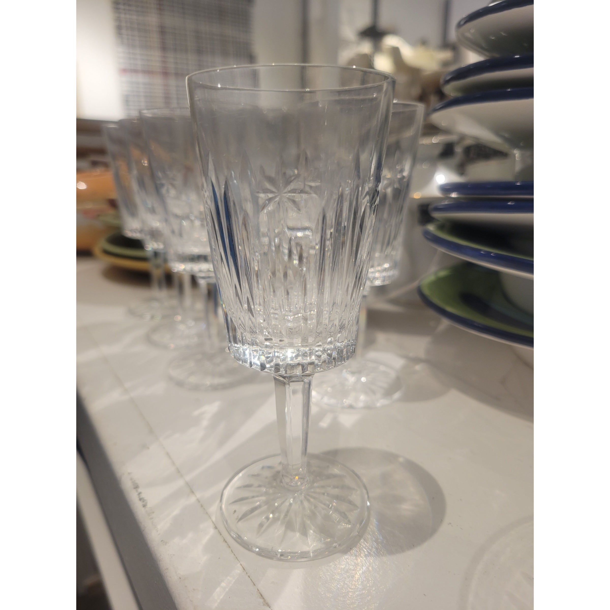 SET of 8 Crystal Cordial Glasses
