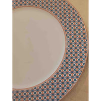 Hermes Tie Set Porcelain Salad / Dessert Plate w/ Orange Trim