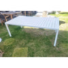 'Duo' White Aluminum Outdoor Dining Table by Janus et Cie