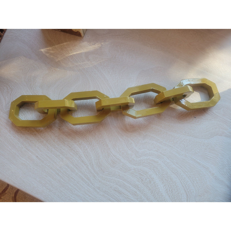 Mustard Lacquer Chain Link by Nate Berkus - colletteconsignment.com