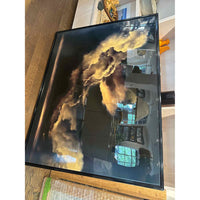 'DiNuvole' Resin Coated Giclee on Canvas in Black Gloss Floater Frame - colletteconsignment.com