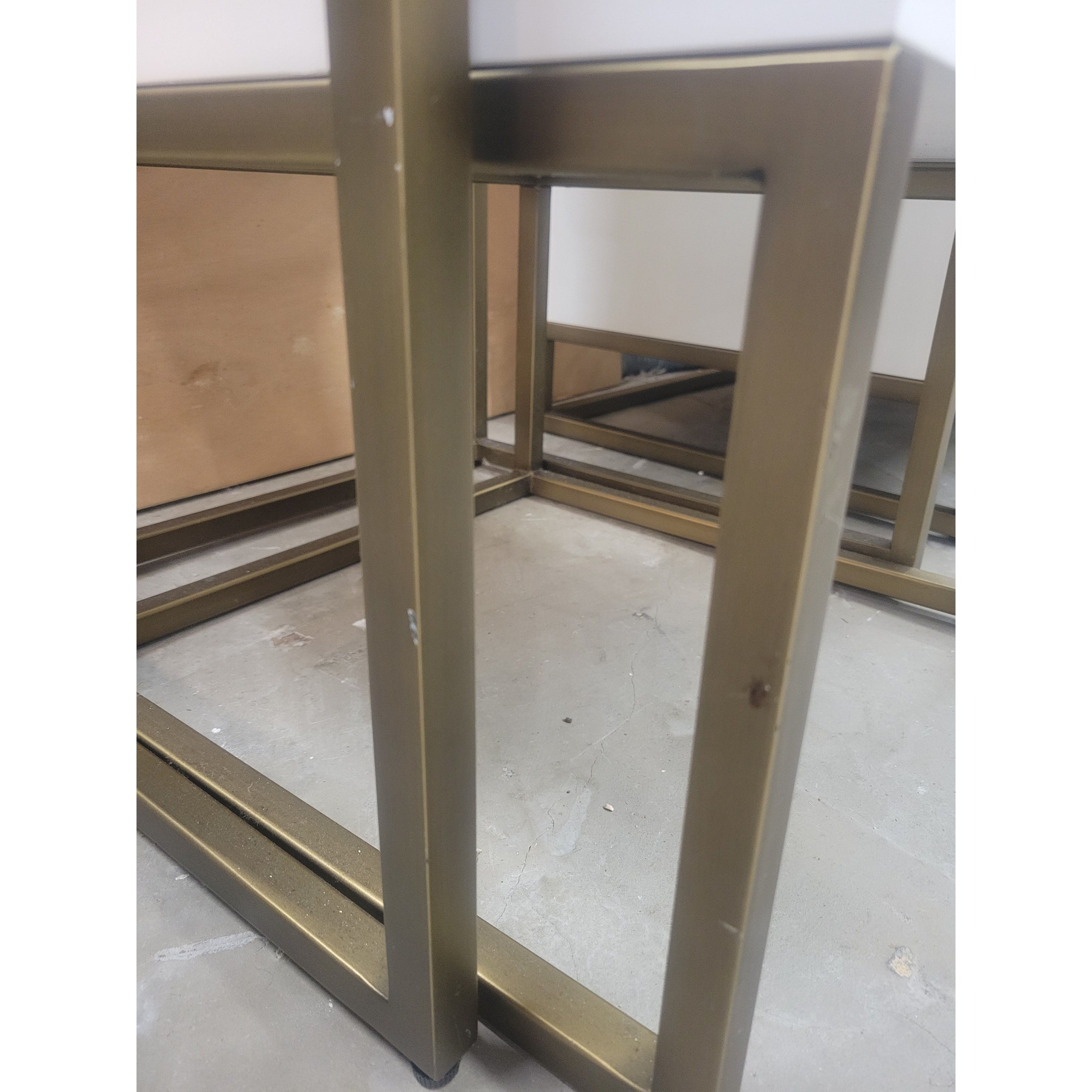 PAIR of 'Avalon' White Wood Nesting Side Tables by RH - AS IS