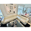 Minotti Dubuffet Sectional Sofa in White Leather by Rodolfo Dordoni 115"Lx90"Wx2