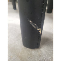 SET of 4 Leather Wrapped Steel Dining Side Chairs by Maria Yee