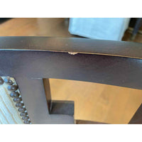 Leather Back Greek Key Lounge Chair by Thomas Pheasant for Baker (AS IS)