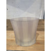 Gray Vertical Stripe Frosted Glass Vase