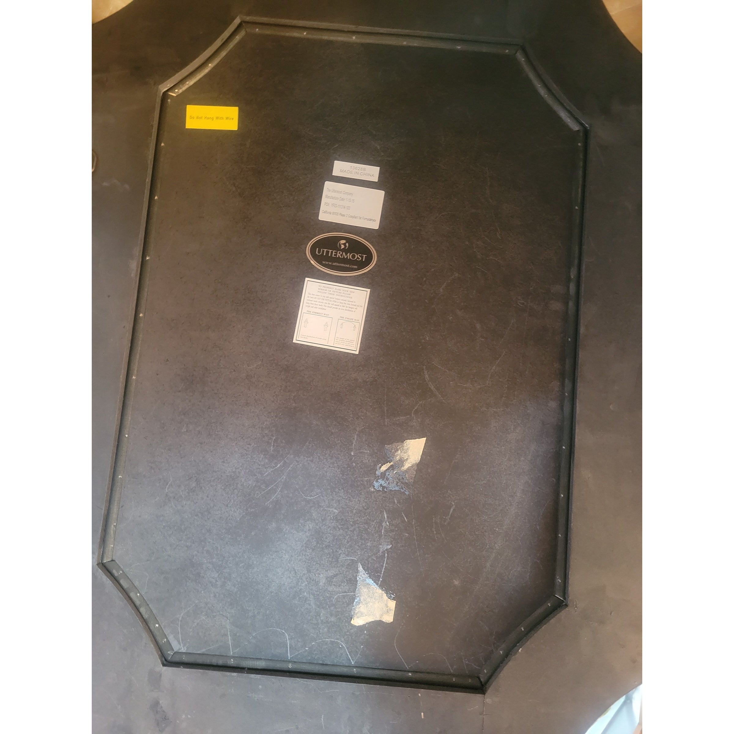 Hammered Aluminum & Bronze Mirror w/ Beveled Glass by Uttermost - colletteconsignment.com