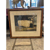 Framed and Matted White Ox