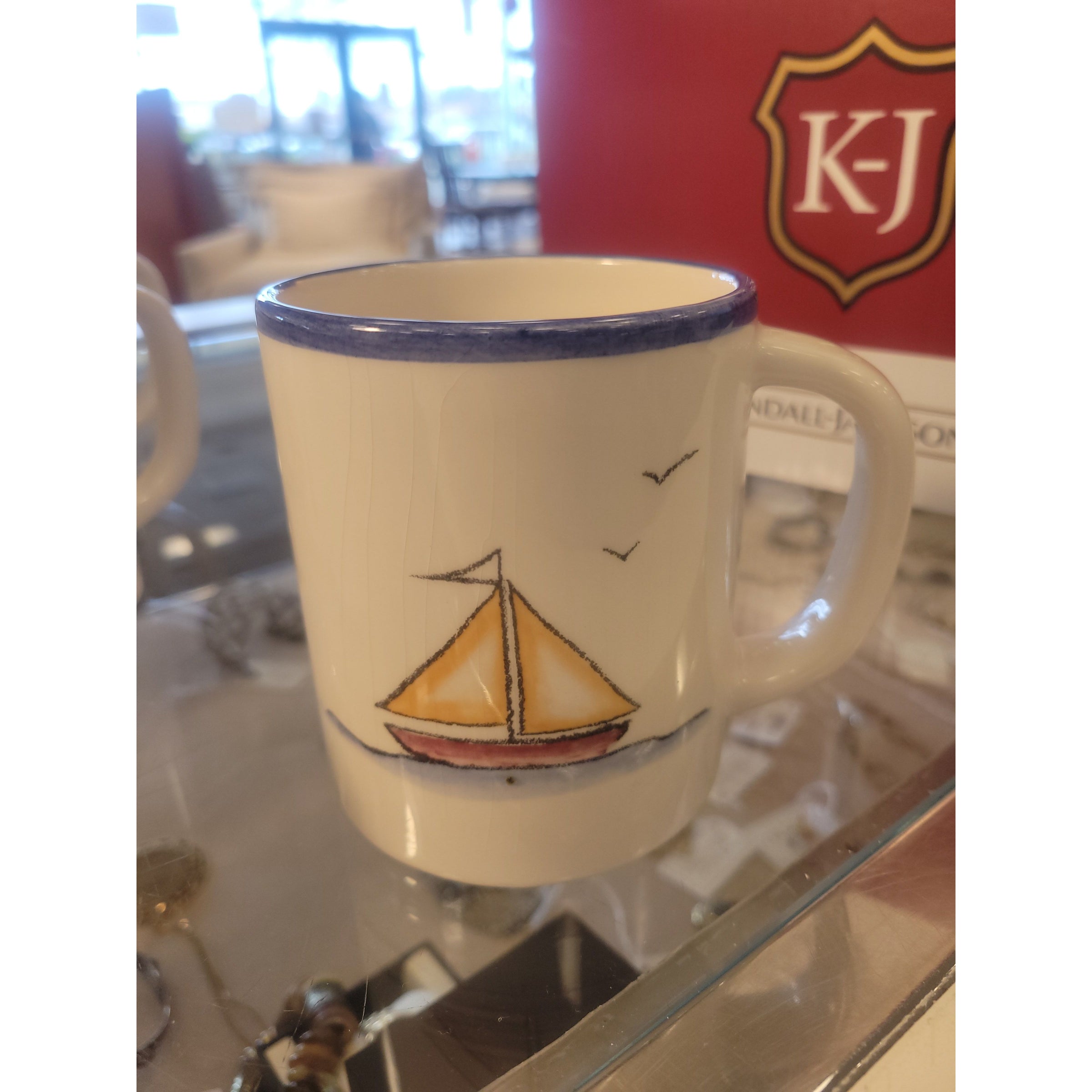 Sailboat Coffee Mug Made in Portugal