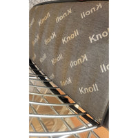 SET of 3 Knoll Style Brushed Chrome Bar Stools w/ Black Seats