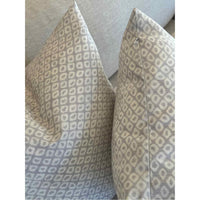 Pair of Square Linen Pillows w/ Lavender Animal Print