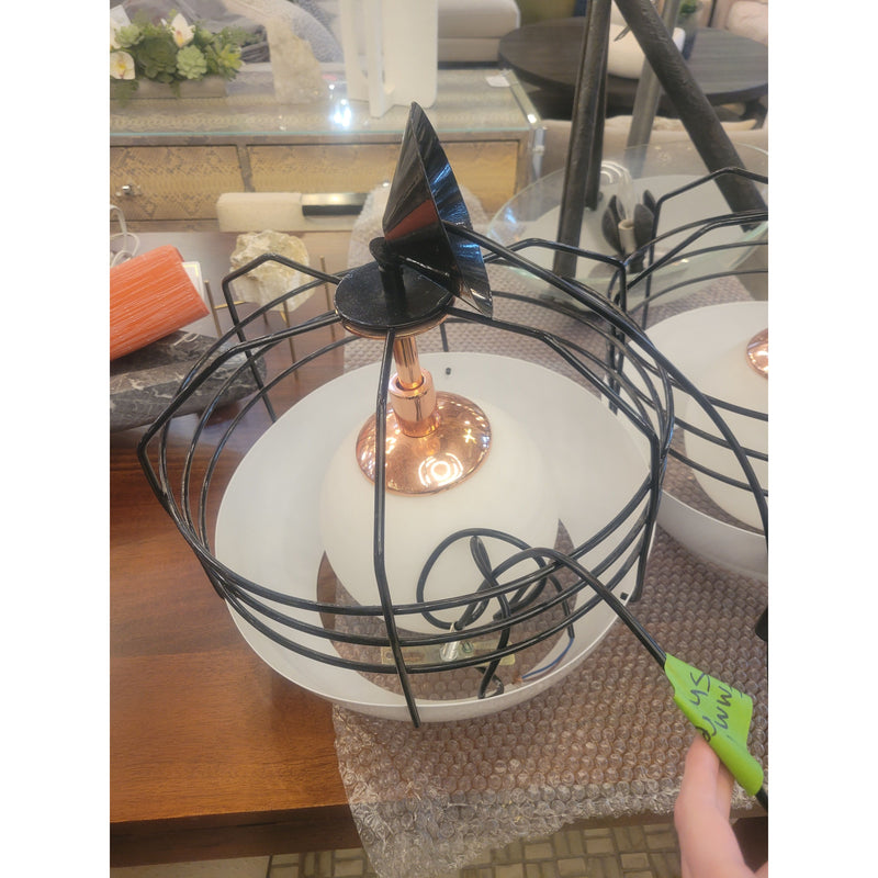 Bluff City Copper & Black Cage Pendant by Roll & Hill - colletteconsignment.com