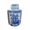 Blue and White Chinese Ceramic Jar w/ Lid