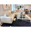Minotti Dubuffet Sectional Sofa in White Leather by Rodolfo Dordoni 115"Lx90"Wx2