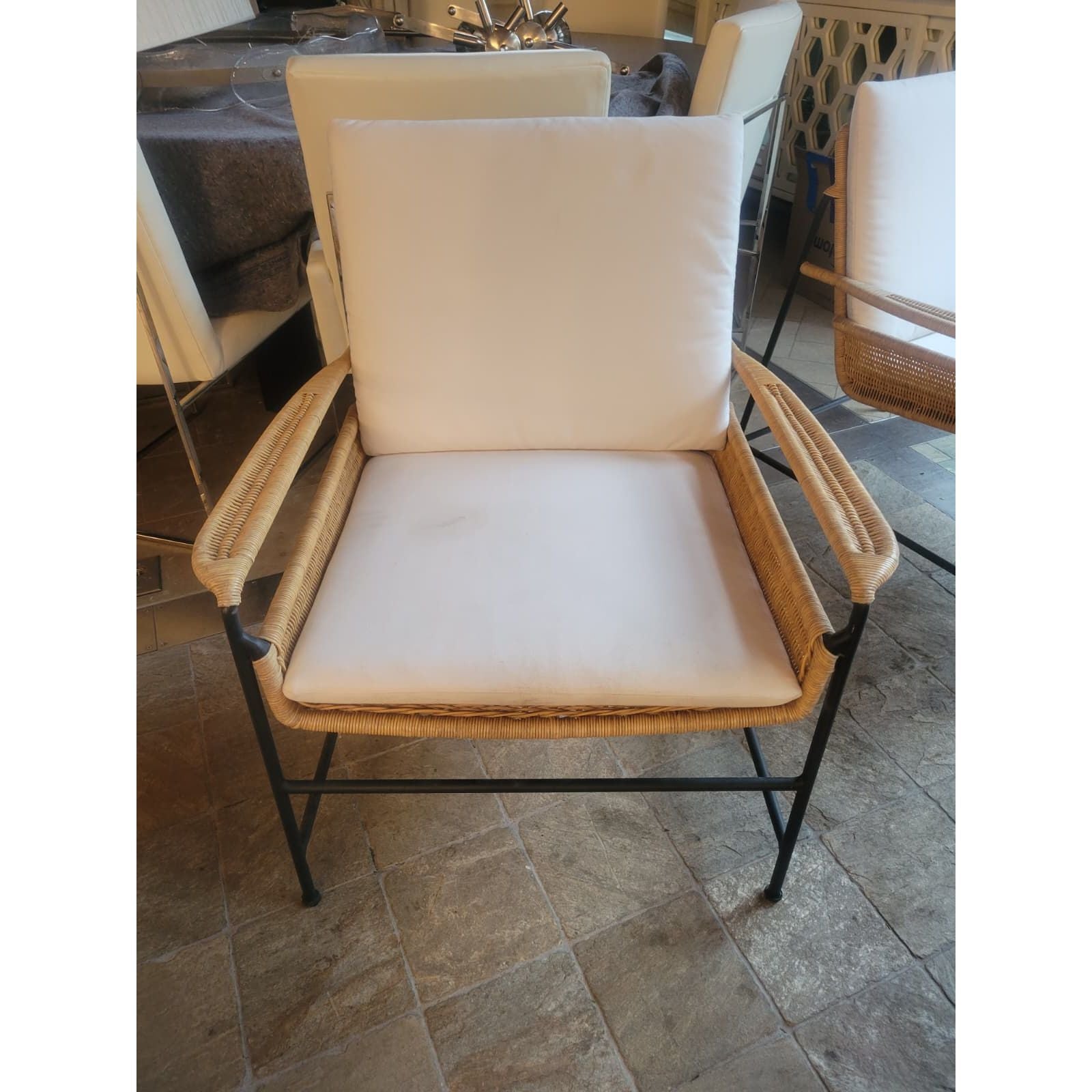 PAIR of Wicker Lounge Chairs (AS IS)