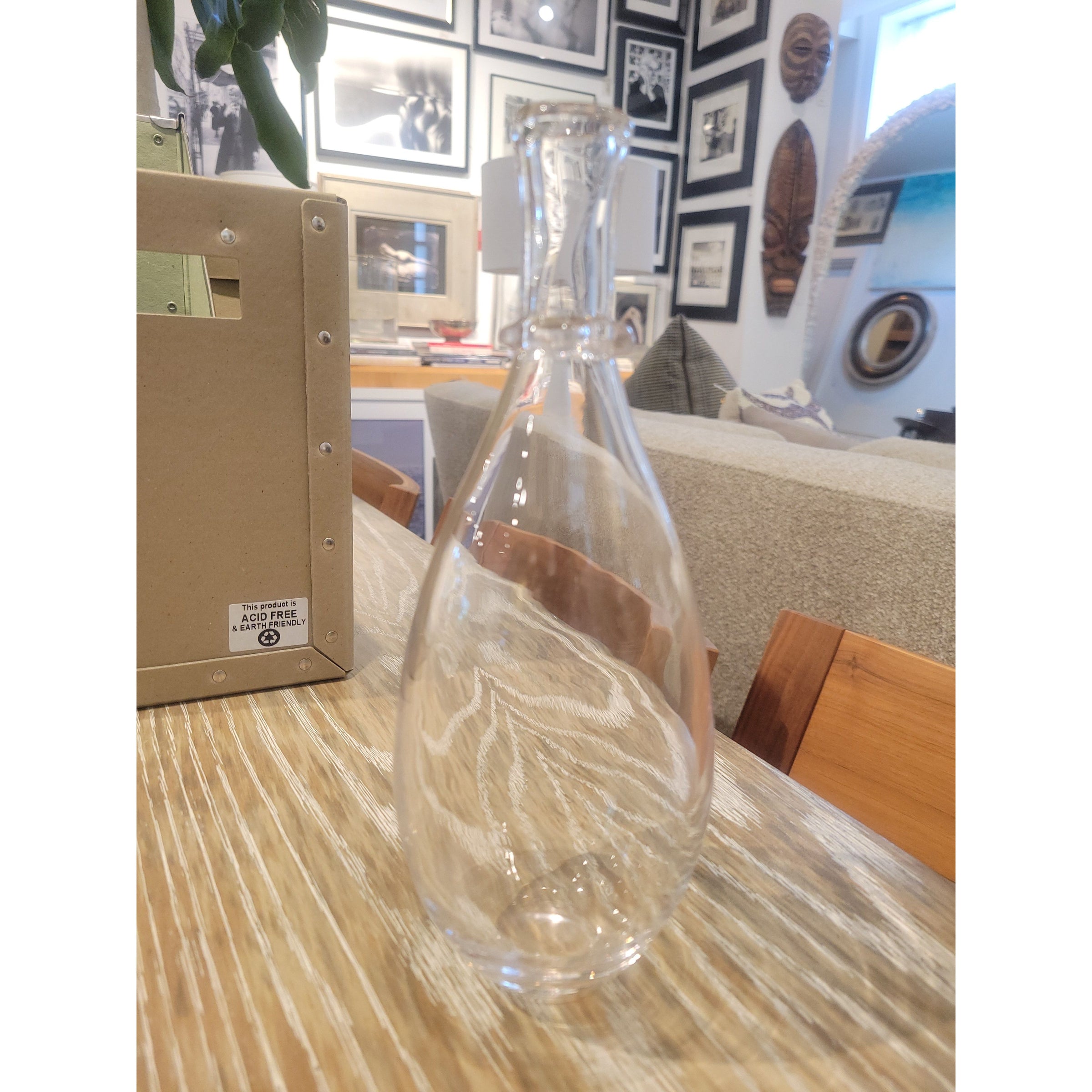 Clear Glass Drop Vase / Decanter