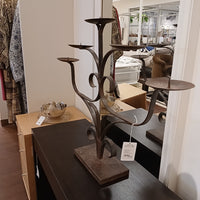 Large Five Light Wrought Iron Candelabra, 34.5"Lx6"DX26"H